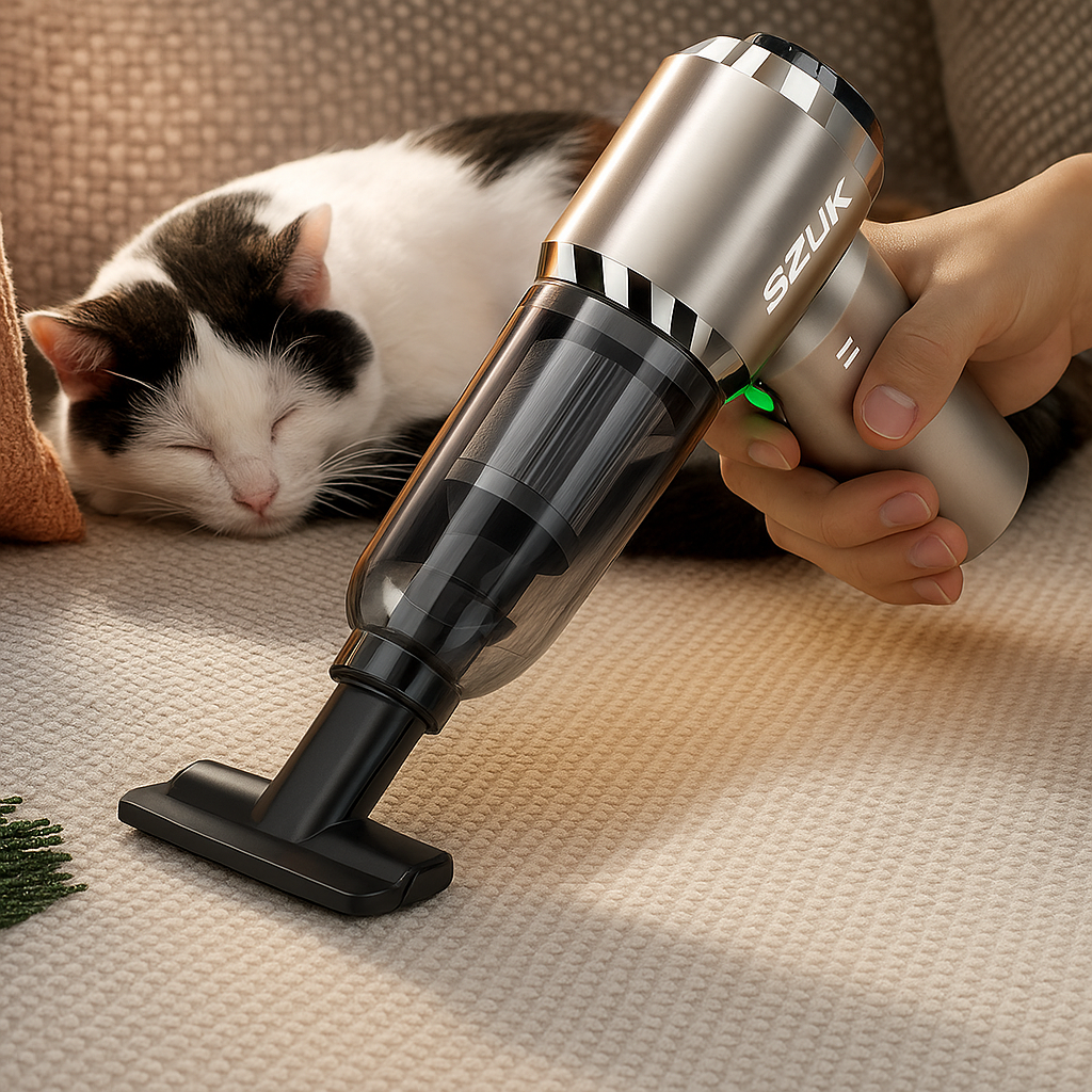 Mini Wireless Handheld Vacuum Cleaner – 98500PA Powerful Suction | Car & Pet Hair Cleaner