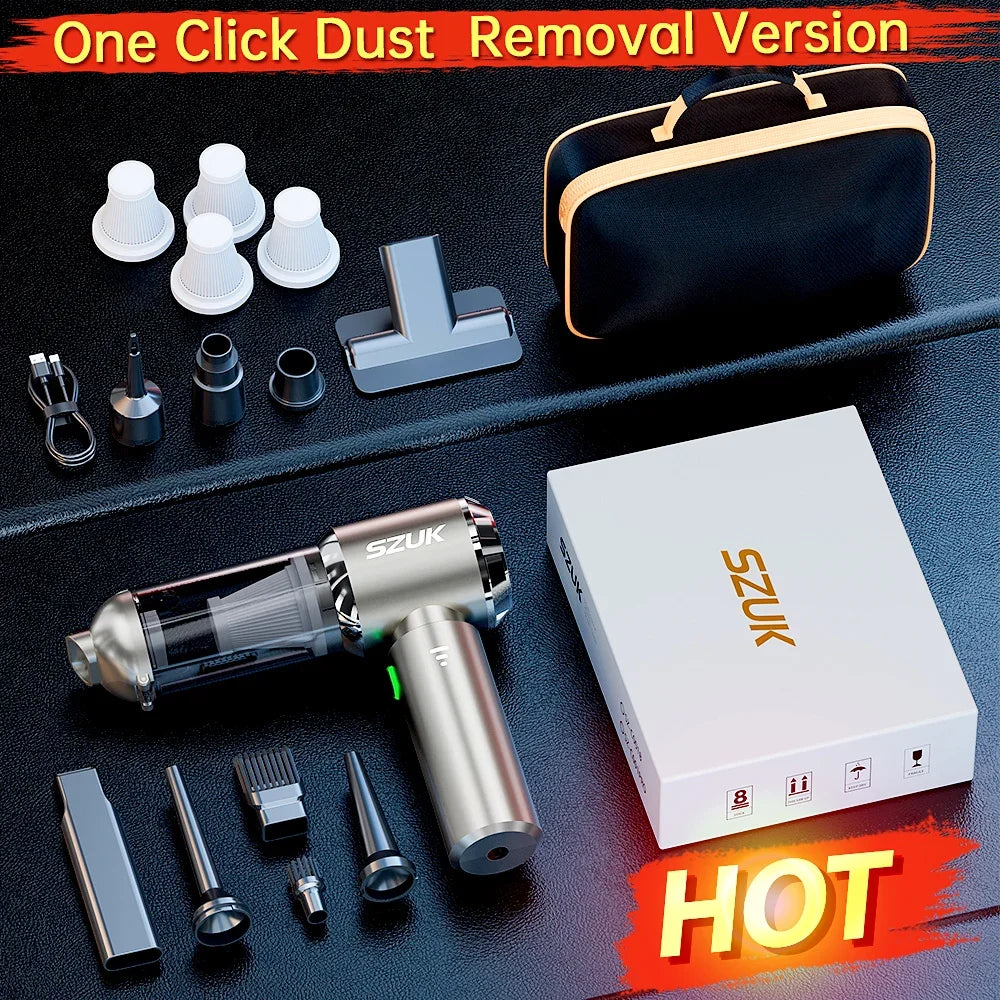 Mini Wireless Handheld Vacuum Cleaner – 98500PA Powerful Suction | Car & Pet Hair Cleaner